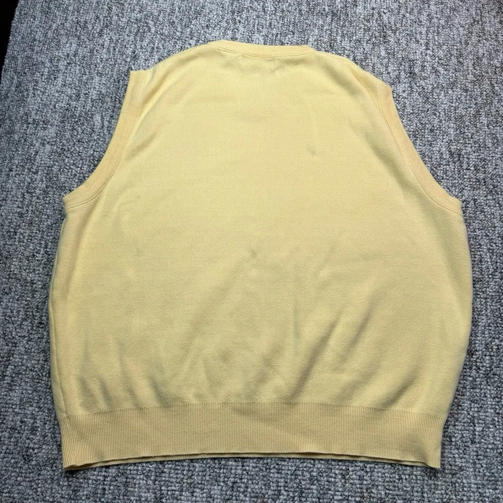 Vintage Cypress Links Sweater Vest Mens XL Golf Yellow Made In USA